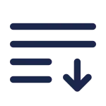 List Arrow Down SVG Icon